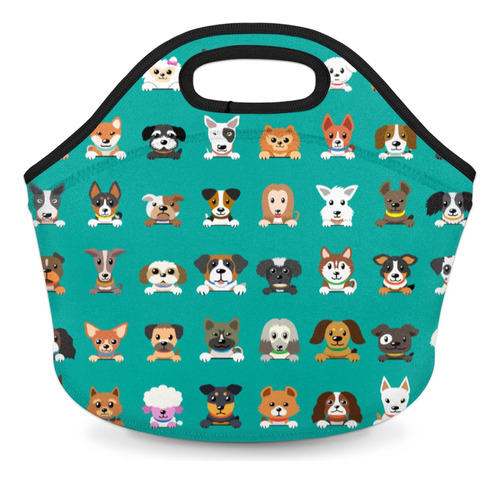 Lindas Bolsas De Almuerzo De Neopreno Para Perros Kawaii Con