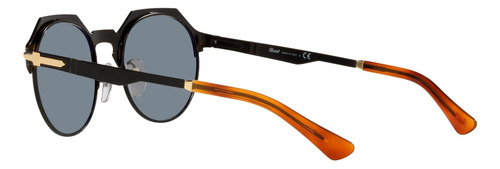 Persol Po2488s Gafas De Sol Hexagonales, Negro Demi Azul, 51