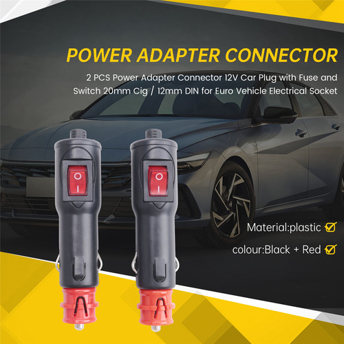Adaptador De Corriente De 2 Piezas, Conector De 12 V Para Co