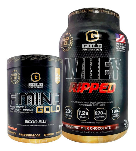 Whey Ripped 2lbs + Amino Gold 280grs Pack Entrenamiento