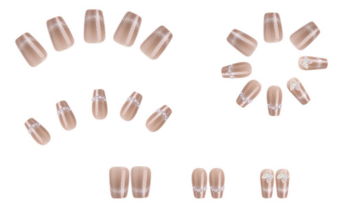 Uñas Postizas Pegamento De Uñas Postizas Decoradas Color Z195