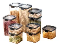 Comprar Pack, Set De 10 Táperes Herméticos Ravena - Tarros Organizadores Resistentes, Encastrables Y Apilables - Juego De Recipientes Para Cocina