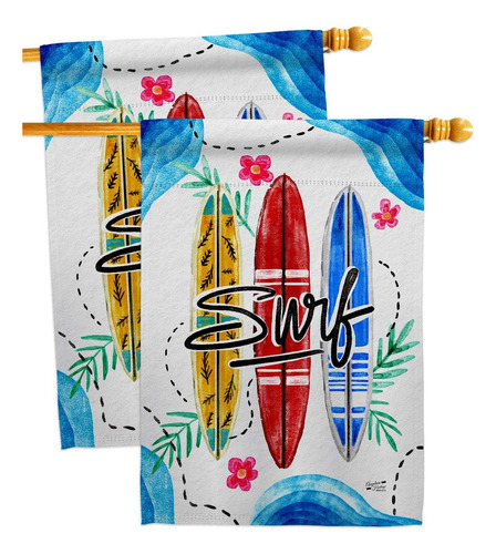 Angeleno Heritage Surf House Bandera Paquete De 2 Piezas Pla