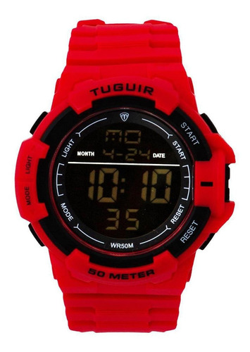 Relógio Masculino Tuguir Digital Tg126 - Vermelho E Preto