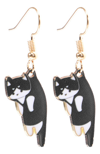 Pendientes Colgantes Adorables Con Forma De Gato Con Dibujos