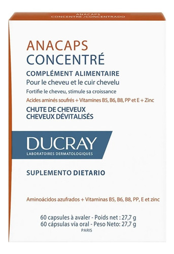 Tratamiento Capilar Ducray Anacaps Anticaida X 60 Capsulas