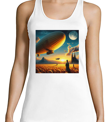 Musculosa Mujer Zeppelin En Una Tierra De Fantacia Luna