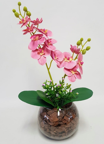 Orquídeas Vaso De Vidro Luxo Arranjo De Flores Artificiais | Parcelamento  sem juros