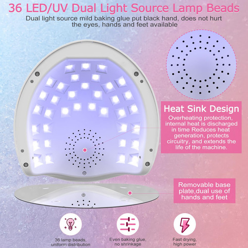 Lámpara De Uñas Uv Led Secador De Uñas De 150 W Para Esmalte