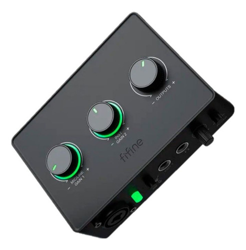 Interface De Audio Fifine Sc1 Podcast/xlr/plug/48v/usb-c Negro