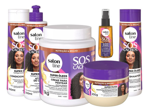 Salon Line Sos Cachos Super Oleos Nutritivo 06 Itens