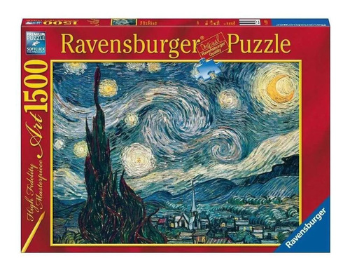 Rompecabezas Ravensburger Art Collection Vincent Van Gogh: Noche Estrellada 16207 de 1500 piezas