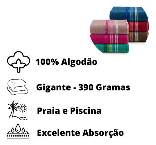 Kit 4 Toalhas Banhão Viena 100% Algodão Toque Macio Suave