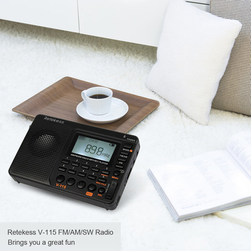 Radio Set V-115 Con Grabadora Multibanda Retekess Para Sonid