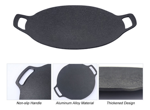 Sartén Antiadherente Para Barbacoa Con Asas De Metal Para Us