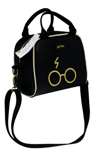 Bolsa Maleta Termica Harry Potter Bruxo Hogwarts Warner Bros Cor Preto