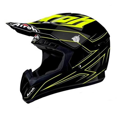 Casco Motocross Airoh Switch Spacer Yellow Gloss / Cuotas 18