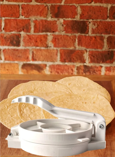 Máquina Para Tortillas Prensa Tortillera Manual Resistente Plastico Circular 25 Cm Color Blanco Marca Yesh Market Modelo 65959