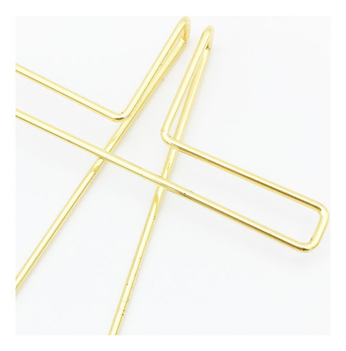 Smiple Música Fio De Metal Suporte De Papel Dourado