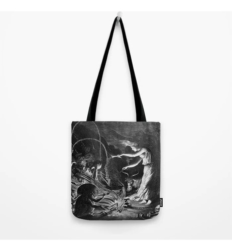  Bolsa Tela Brujas Tote Bag Arte Mujeres Circe Vampira Witch Color A Witch At Her Cauldron Surrounded By Beasts