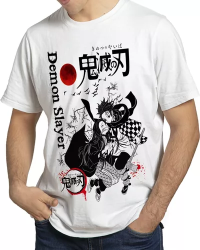 Camiseta Kimetsu no Yaiba Enmu Oni do Trem Infinito - Branco