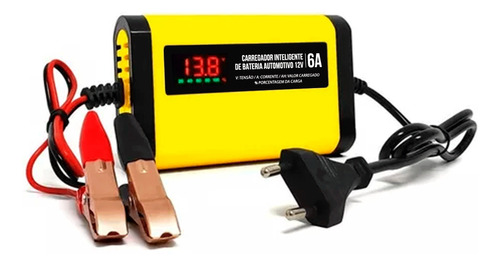 Carregador Bateria Automotivo 12v 6a Portátil Bivolt Fonte