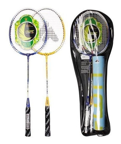 Set De Badminton 2 Raquetas + 3 Plumillas + Bolso