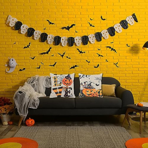 Juego De 4 Fundas De Almohada Halloween 45 X 45 Cm