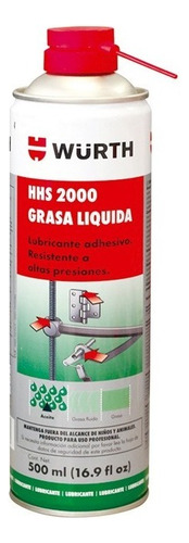 Grasa Liquida Transparente Wurth Hhs 2000 500ml
