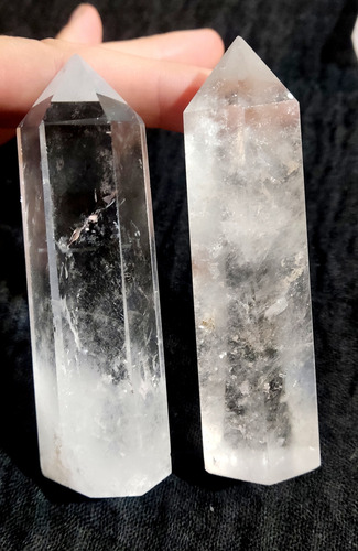Puntas De Cuarzo Cristal Transparente 9 - 10 Cms Hexagonal