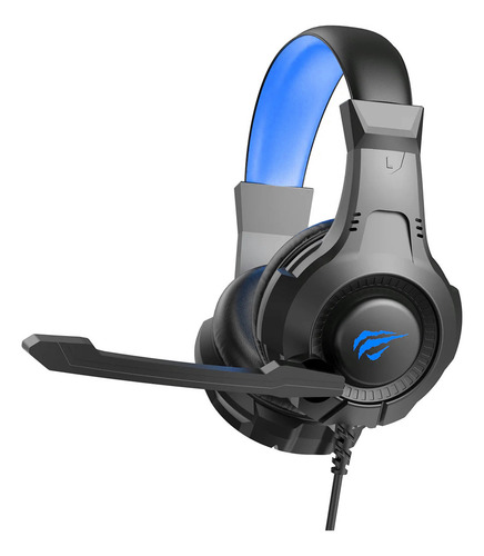 Auricular Gamer Havit H2031d Microfono Call Center Gaming - Negro/Azul