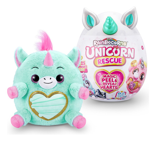 Zuru Rainbocorns Unicorn Rescue Surprise Peluche Sorpresa Color Verde Verde