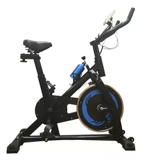 Bicicleta Fija Mkz-bici8815-8kg Para Spinning Negra Y Celest