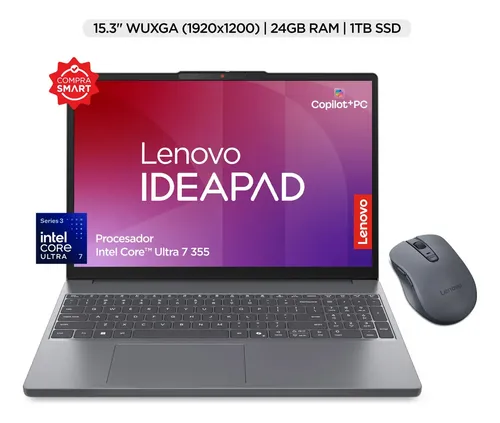 Laptop Lenovo Ideapad Slim3 Core Ultra7 Serie 3 24gb 1tb Ssd Gris