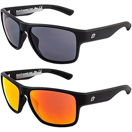 Birdz Gafas De Sol Unisex Cuadradas Negras