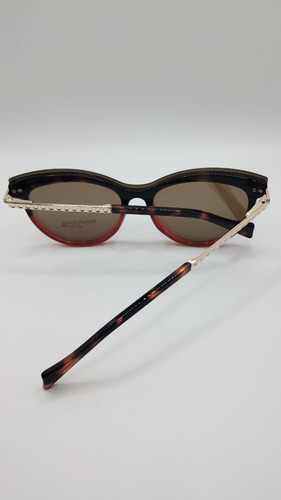 Anteojos Armazón Lentes Clip On Polarizado Ph. Rosset 1087 Rojo Moteado 004