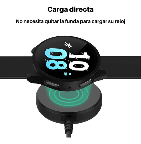 Imagen 4 de 7 de Funda Con Templado 360 Para Samsung Galaxy Watch 4 5 Pro