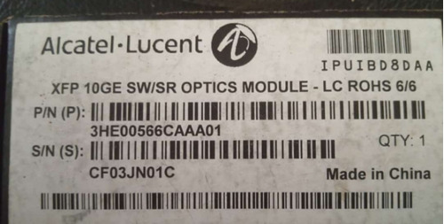 Módulos Xfp Sr 10g Duplex Lc Marca Alcatel Para Fibra Optica