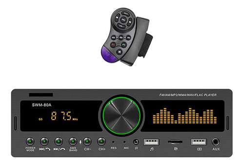 Swm-80a Coche Reproductor De Mp3 Estéreo, Con Volante