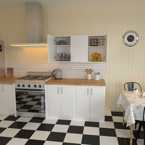 Imagen 6 de 10 de Alacena Cocina Melamina Mueble 2 Estantes Regulables Puertas