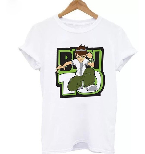 Polera Ben 10 Alien Omnitrix Unisex Calidad Fun Blanca