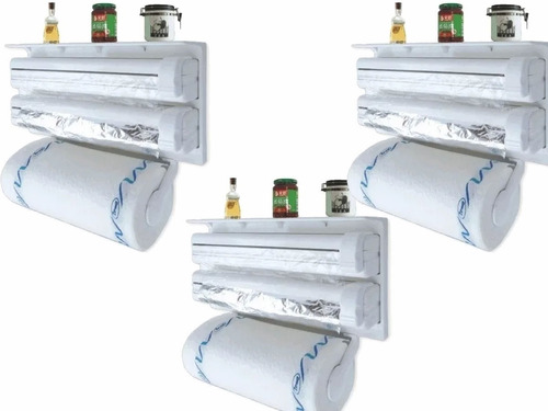 X3 Portarrollo Dispensador Toalla Nova Triple Cocina Alusa