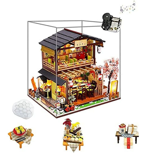 Kit De Casa De Muñecas De Bricolaje En Miniatura Con Prueba Color XLZSP-HONGDA