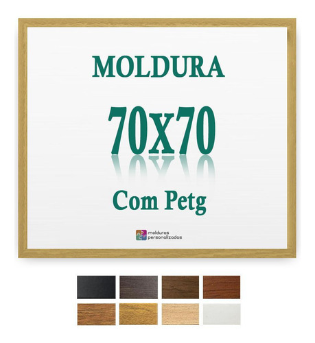 Moldura Cru 70x70 Cm Para Impresso Poster Arte Quadro Petg