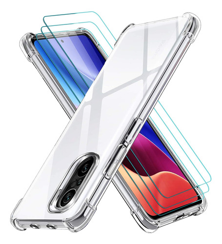 Funda Uso Rudo Silicona Tpu Suave Para Poco F3 5g+mica Transparente Xiaomi Poco F3 5g/11i 5g/11x 5g/11x Pro/redmi K40/redmi K40 Pro