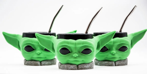 Imagen 9 de 9 de Mate Impreso En 3d Baby Yoda Star Wars Excelente Calidad