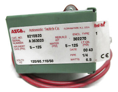 Asco 8210b20 120/60 110/50 5-125psi Nsmp Hhc