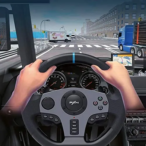 Volante De Carreras Pxn V9 Con Pedal Y Palanca Negro