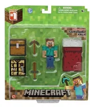 Comprar Figura Minecraft Overworld Survival Pack Con Accesorios