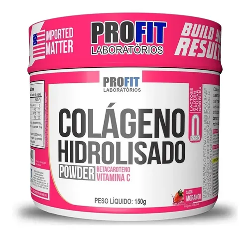 Colágeno Hidrolisado Powder com Betacaroteno e Vitamina C - Profit Labs 150g